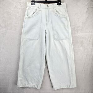 Free People Piper Mid Rise Crop Wide Leg Jeans Women Size 27 ( Fits 30x25)